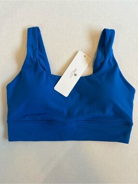CRZ Yoga Royal Blue  Scoop Sports Bra Size S